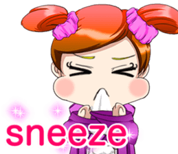 Cute Hakama skirt Baby English sticker #15722651