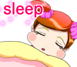 Cute Hakama skirt Baby English sticker #15722679