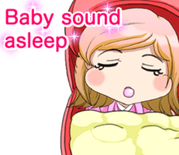 Cute Hakama skirt Baby English sticker #15722689