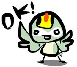 Rolling Acorn:Wild Bird Goldcrest sticker #15722828