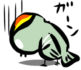 Rolling Acorn:Wild Bird Goldcrest sticker #15722832