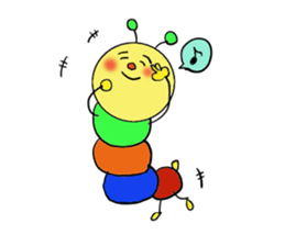 Daily life of a caterpillar sticker #15723582