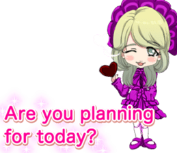 Lovely Gothic Dress Girl English sticker #15726443