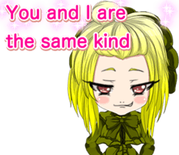 Lovely Gothic Dress Girl English sticker #15726449