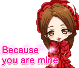 Lovely Gothic Dress Girl English sticker #15726450