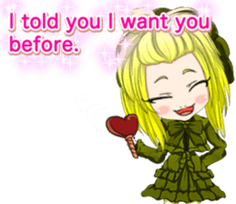 Lovely Gothic Dress Girl English sticker #15726453