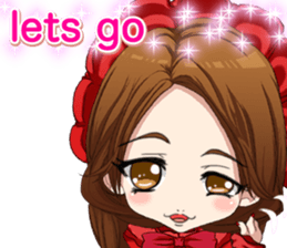 Lovely Gothic Dress Girl English sticker #15726454