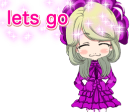 Lovely Gothic Dress Girl English sticker #15726455