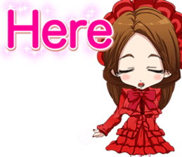 Lovely Gothic Dress Girl English sticker #15726458