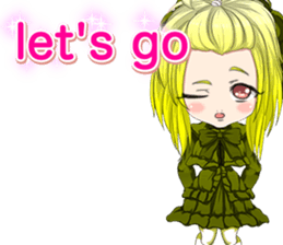 Lovely Gothic Dress Girl English sticker #15726461