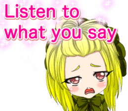 Lovely Gothic Dress Girl English sticker #15726469