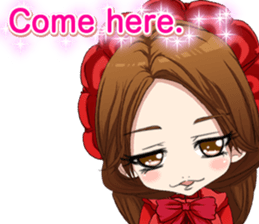 Lovely Gothic Dress Girl English sticker #15726470