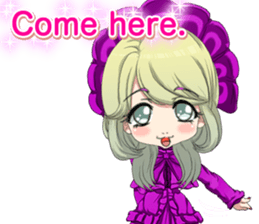 Lovely Gothic Dress Girl English sticker #15726471