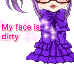 Lovely Gothic Dress Girl English sticker #15726476