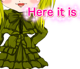 Lovely Gothic Dress Girl English sticker #15726477