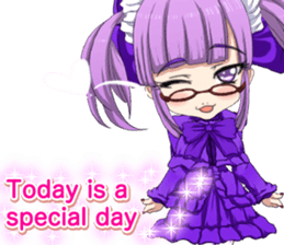 Lovely Gothic Dress Girl English sticker #15726480