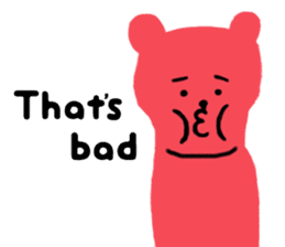 Reply in cheerful English of a red bear sticker #15726749