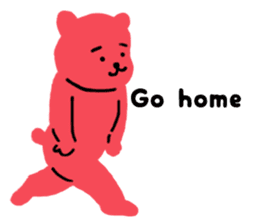 Reply in cheerful English of a red bear sticker #15726758