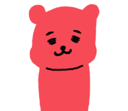 Reply in cheerful English of a red bear sticker #15726766
