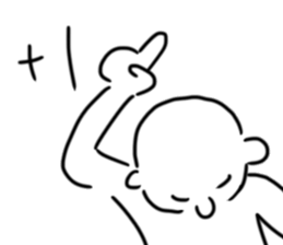 kuso white man sticker #15726944