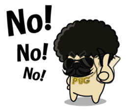 Afro Pug sticker #15728219