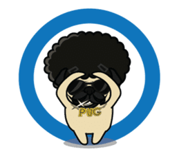 Afro Pug sticker #15728226