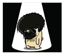 Afro Pug sticker #15728228