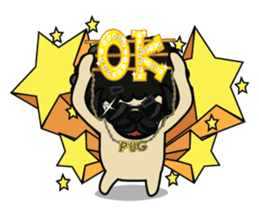 Afro Pug sticker #15728237
