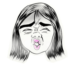girl and emotions sticker #15730163