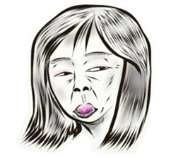 girl and emotions sticker #15730164
