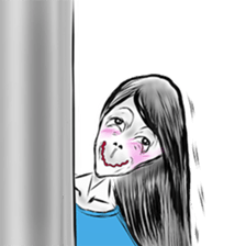 girl and emotions sticker #15730170