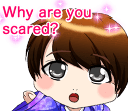 Cute funny baby English sticker #15730386