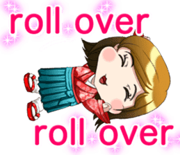 Cute funny baby English sticker #15730397