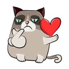 Grumpy Cute Cat sticker #15734549
