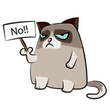 Grumpy Cute Cat sticker #15734552