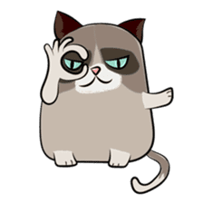 Grumpy Cute Cat sticker #15734553