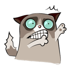 Grumpy Cute Cat sticker #15734556