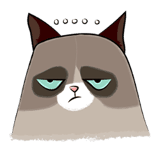 Grumpy Cute Cat sticker #15734561