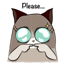 Grumpy Cute Cat sticker #15734562