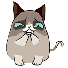 Grumpy Cute Cat sticker #15734563