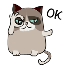 Grumpy Cute Cat sticker #15734566