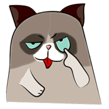 Grumpy Cute Cat sticker #15734567
