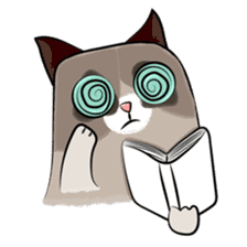 Grumpy Cute Cat sticker #15734574