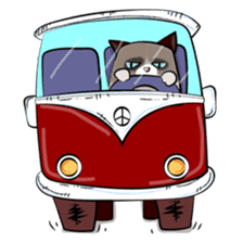 Grumpy Cute Cat sticker #15734577