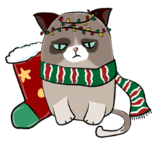 Grumpy Cute Cat sticker #15734581