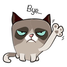 Grumpy Cute Cat sticker #15734585