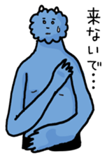 Gentle blue demon sticker #15735317