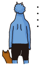 Gentle blue demon sticker #15735318