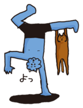 Gentle blue demon sticker #15735324