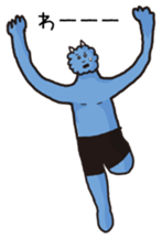 Gentle blue demon sticker #15735325